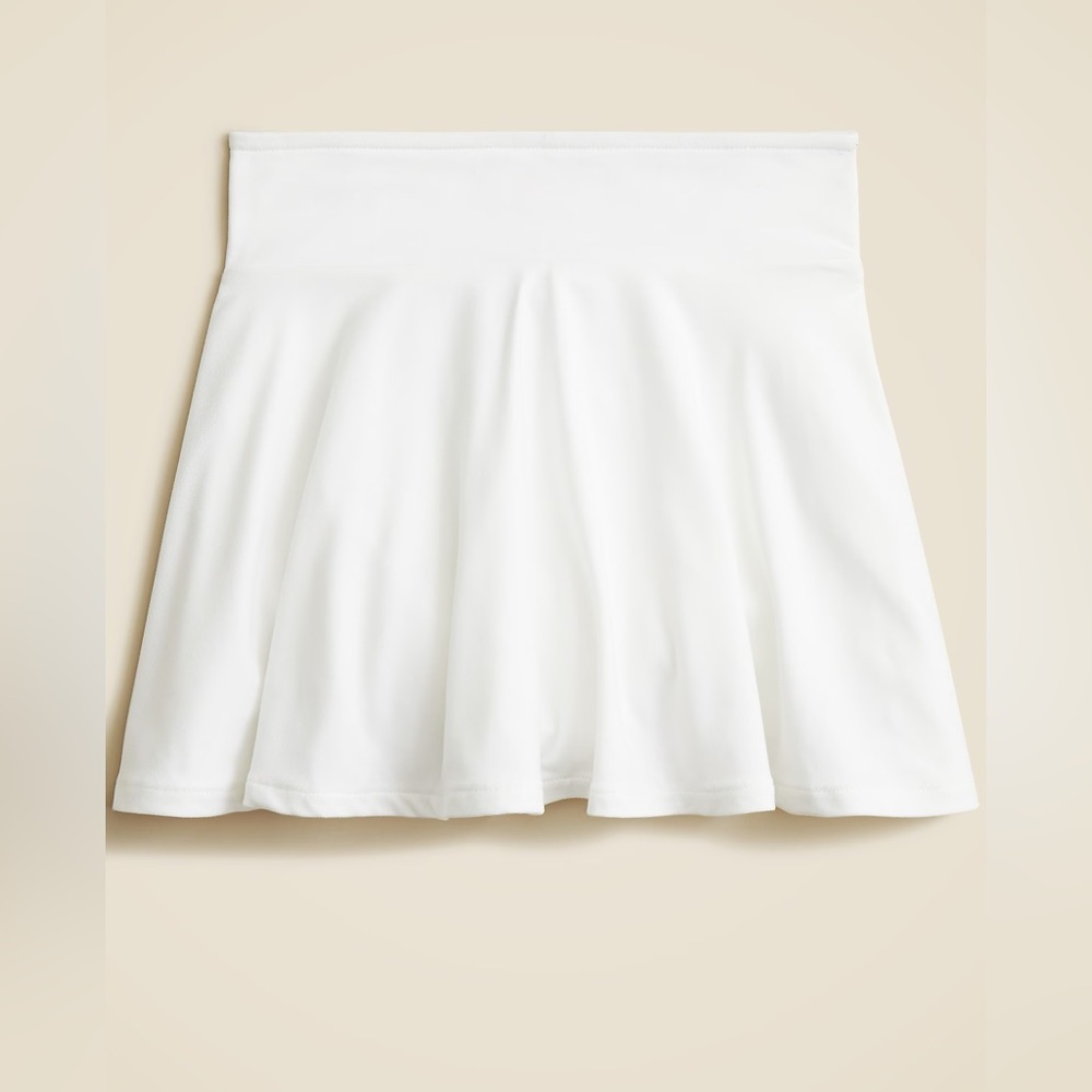 NWT J. Crew Crewcuts Girls' skort in performance jersey in white size 14